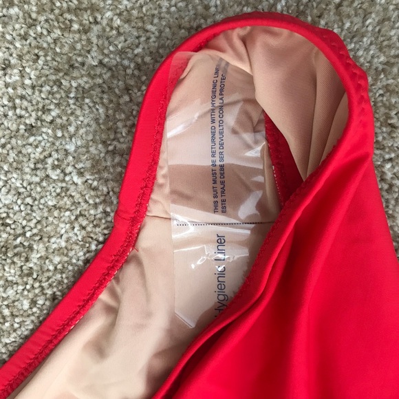 J. Crew Red Plunge V-Neck Straps Swimsuit 16 - Picture 5 of 7